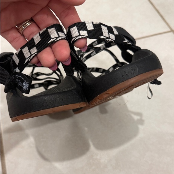 Chaco Black and White Strappy Sandals - Picture 3 of 3